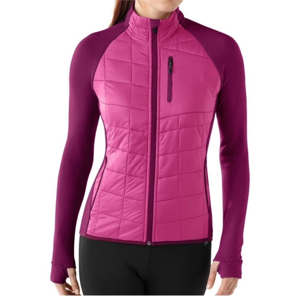 Smartwool PhD Wool Jacket Smartloft Divide Pink M… - image 1